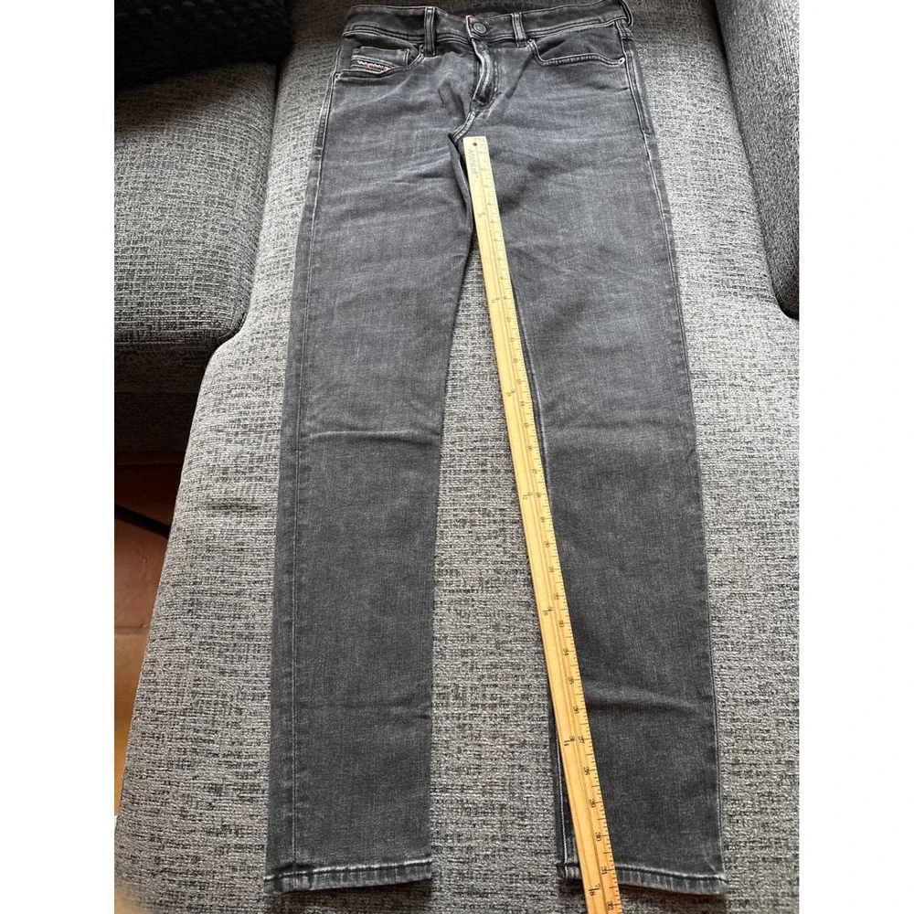 Diesel Library Mens Slim Fit Faded Black Grey Denim Jeans W31 L32 Stretch